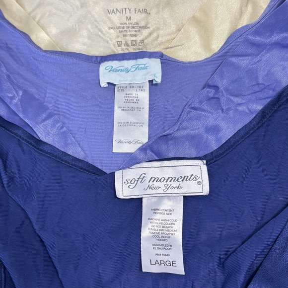 VTG Vanity Fair Soft Moments Satin Nightgowns Nightie LOT OF 3 Sz Medium & Large - Picture 2 of 14
